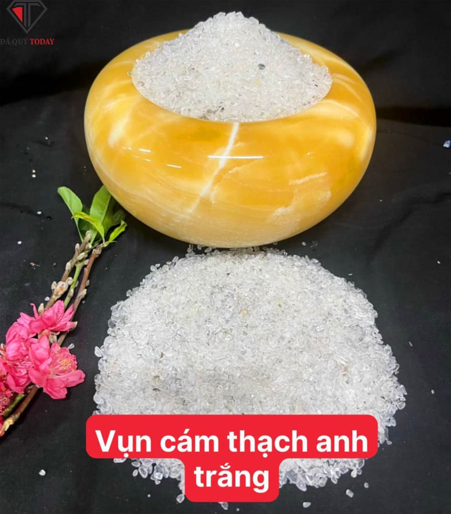 Đá thạch anh vụn cám trắng