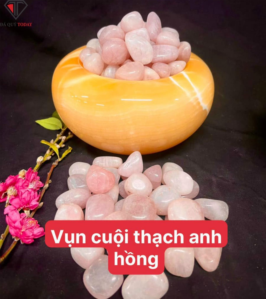 Đá thạch anh vụn cuội hồng to