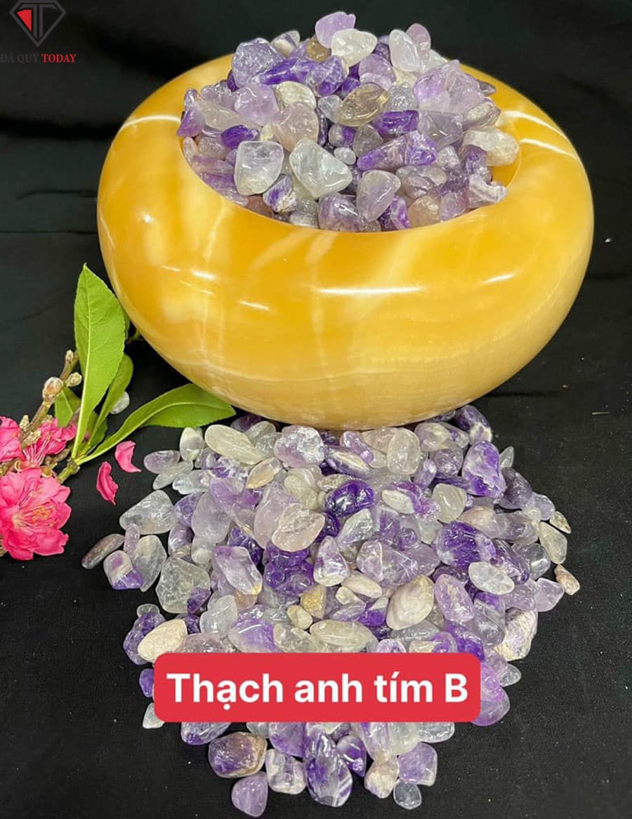 Đá thạch anh vụn tím B